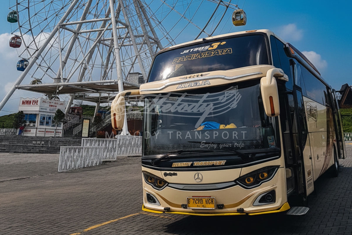 Keseruan Rombongan ke Kebun Teh Pangalengan: Liburan Sejuk Maksimal dengan Big Bus 55 Seats Melody